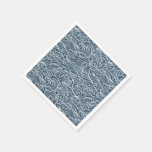japanisches Wave Style-Muster Serviette (Ecke)