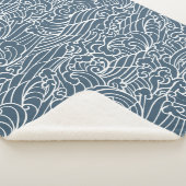 japanisches Wave Style-Muster Sherpadecke (3/4)