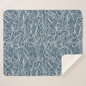 japanisches Wave Style-Muster Sherpadecke (Vorderseite (Horizontal))