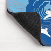 Japanisches Wave & Weißes Kaninchen Mousepad (Ecke)