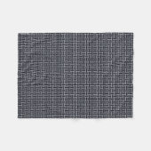 Japanisches Webermuster in dunkelblau Fleecedecke (Vorderseite (Horizontal))