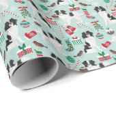 Japanisches Weihnachtsblatt Geschenkpapier (Rolleneckpunkt)