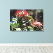 Japanisches Weißauge Leinwanddruck (Insitu (Holzboden))