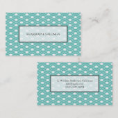 Japanisches Wellen-Muster Seigaiha Visitenkarte (Vorne/Hinten)