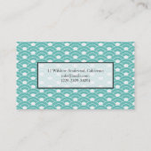 Japanisches Wellen-Muster Seigaiha Visitenkarte (Rückseite)