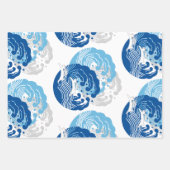 japanisches Wellendesign Geschenkpapier Set (Vorderseite 3)