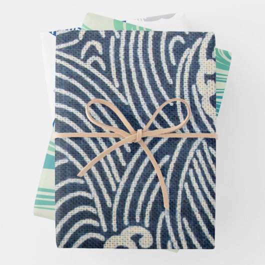 japanisches Wellendesign Geschenkpapier Set (Beispiel)