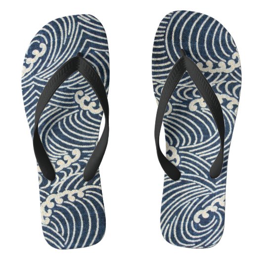 Japanisches Wellenmuster Badesandalen (Fußbett)