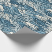 Japanisches Wellenmuster Geschenkpapier (Ecke)