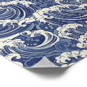 Japanisches Wellenmuster - Ocean Art Print Poster (Ecke)
