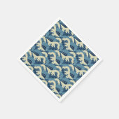 japanisches Wellenmuster Serviette (Ecke)