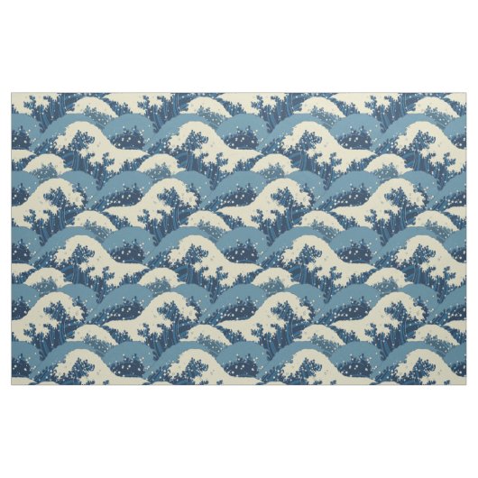 Japanisches Wellenmuster Stoff (Yard (91,4 cm))