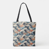 Japanisches Wellenmuster  Tasche (Rückseite)