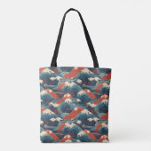 Japanisches Wellenmuster  Tasche (Rückseite)