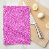 Japanisches wirbelloses Muster - fuchsienrosa und  Handtuch (Viertel Falte)