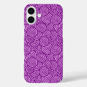 Japanisches wirbelloses Muster - orchid pink und l iPhone 16 Plus Hülle