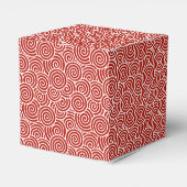 Japanisches wirbelloses Muster - tiefrot und weiß Geschenkschachtel (Rückseite)