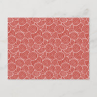 Japanisches wirbelloses Muster - tiefrot und weiß