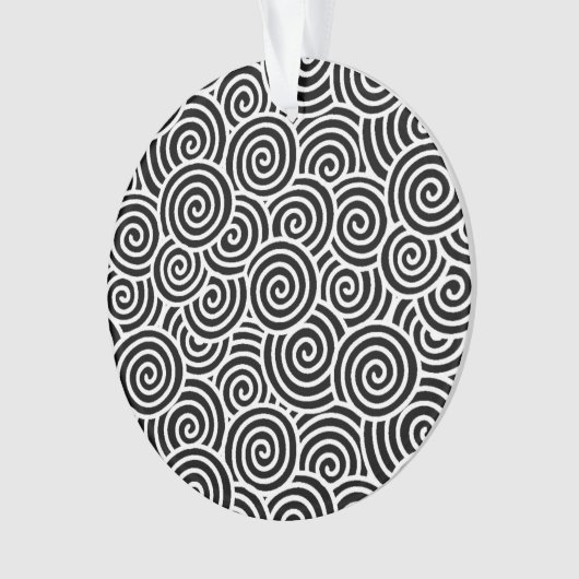 Japanisches wirbelloses Muster - weiß und schwarz Ornament (Vorderseite)