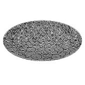 Japanisches wirbelloses Muster - weiß und schwarz Schneidebrett (Ecke)