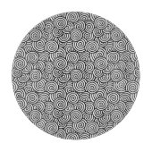 Japanisches wirbelloses Muster - weiß und schwarz Schneidebrett (Vorderseite)