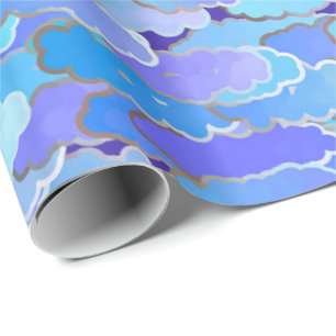 Japanisches Wolken-, Dämmerungs-, Veilchen-und Geschenkpapier