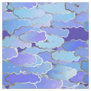Japanisches Wolken-, Dämmerungs-, Veilchen-und Stoff
