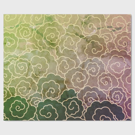 JAPANISCHES WOLKEN-MUSTER Packpapier (Flach)