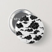 Japanisches Wolkenmuster-Ästhetik Button (Vorne & Hinten)