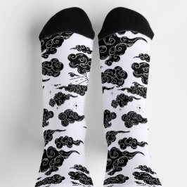 Japanisches Wolkenmuster-Ästhetik Socken