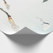 Japanisches woodblock Druck-Schmetterling Geschenkpapier (Ecke)