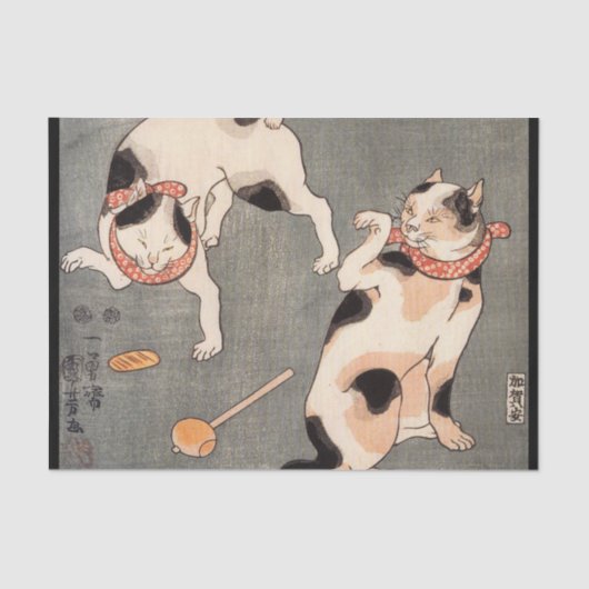 JAPANISCHES WOODBLOCK DRUCK Seidenpapier (Vorderseite)