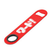 Japanisches Wort! ワ ド! Speed Flaschenöffner (Rückseite Schrägansicht)