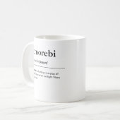Japanisches Wort Minimalistisch Natur Ästhetik Kom Kaffeetasse (Vorderseite Links)