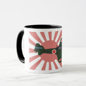 Japanisches WWII nullkämpfer-Flugzeug Tasse (Vorderseite Links)