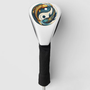 Japanisches Yin-Yang-Symbol Koi-Fisch Golf Headcover