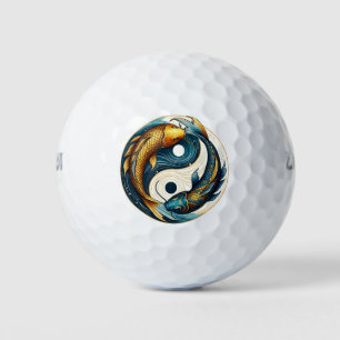 Japanisches Yin-Yang-Symbol Koi-Fisch Golfball