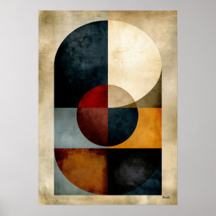 Japanisches Zen-Monumental-Geometrisch-Abstrakt Poster