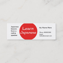 Japanischunterricht — Werbelinigungskarten Mini Visitenkarte
