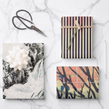 JAPANISE NATURKUNST Papier Flachblatt Set 3