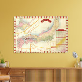 JapanPanoramakarteJapan Leinwanddruck (Insitu (Wohnzimmer))