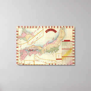 JapanPanoramic MapJapan Leinwanddruck