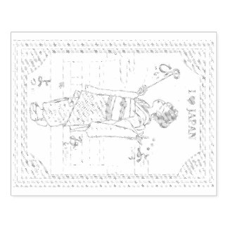 Japan's ancient capital and cute maiko. gummistempel