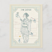 Japan's ancient capital and cute maiko. postkarte (Vorderseite)