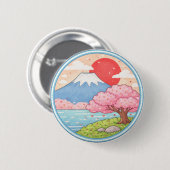 Japans Berg Fuji Button (Vorne & Hinten)