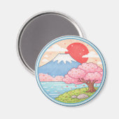 Japans Berg Fuji Magnet (Vorderseite/Rückseite)
