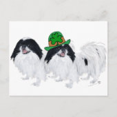 Japans Chin St. Patrick's Day Postkarte (Vorderseite)
