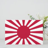 Japans Flagge des Kaiserkrieges Briefpapier (Stehend Vorderseite)