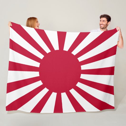 Japans Flagge des Kaiserkrieges Fleecedecke (Beispiel)