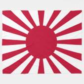 Japans Flagge des Kaiserkrieges Fleecedecke (Vorderseite (Horizontal))